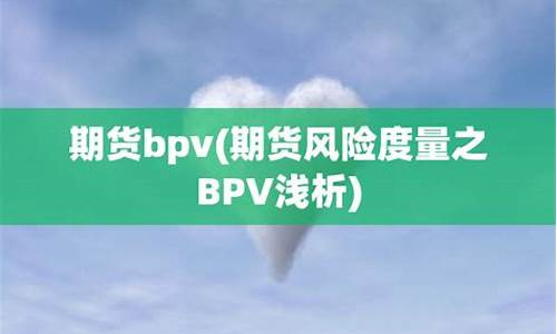 BPV期货(期货BPV是什么意思)_https://www.cangshenghg.com_A股_第1张