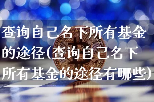 查询自己名下所有基金的途径(查询自己名下所有基金的途径有哪些)_https://www.cangshenghg.com_科创板_第1张