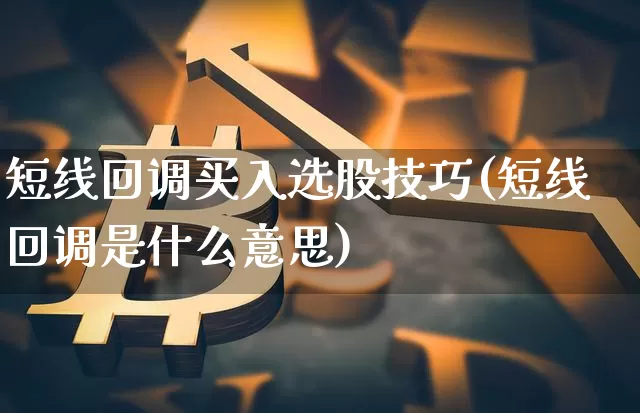 短线回调买入选股技巧(短线回调是什么意思)_https://www.cangshenghg.com_财经新闻_第1张