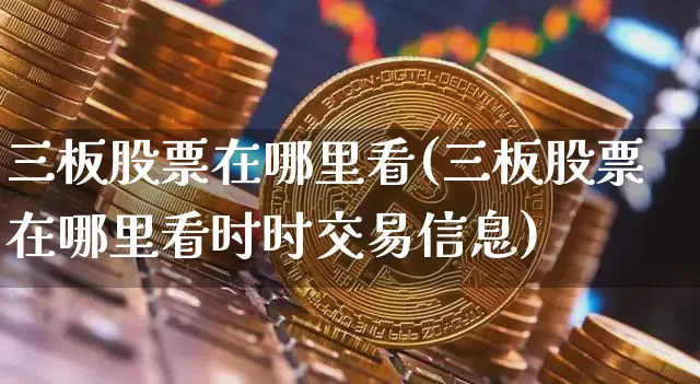 三板股票在哪里看(三板股票在哪里看时时交易信息)_https://www.cangshenghg.com_A股_第1张