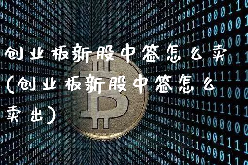创业板新股中签怎么卖(创业板新股中签怎么卖出)_https://www.cangshenghg.com_创业板_第1张