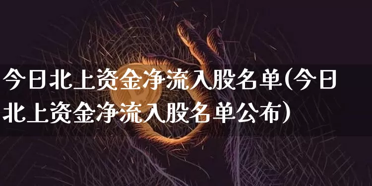 今日北上资金净流入股名单(今日北上资金净流入股名单公布)_https://www.cangshenghg.com_北交所_第1张