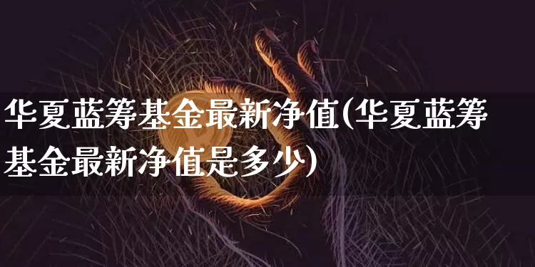 华夏蓝筹基金最新净值(华夏蓝筹基金最新净值是多少)_https://www.cangshenghg.com_北交所_第1张