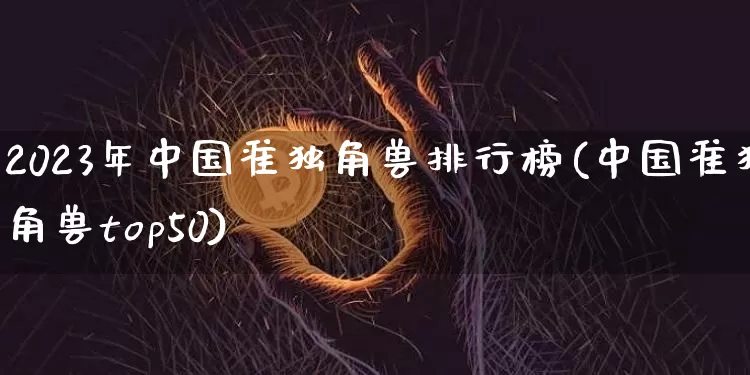 2023年中国准独角兽排行榜(中国准独角兽top50)_https://www.cangshenghg.com_科创板_第1张