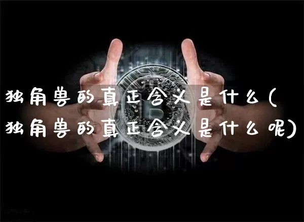 独角兽的真正含义是什么(独角兽的真正含义是什么呢)_https://www.cangshenghg.com_北交所_第1张