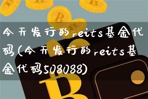 今天发行的reits基金代码(今天发行的reits基金代码508088)_https://www.cangshenghg.com_财经新闻_第1张