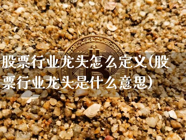 股票行业龙头怎么定义(股票行业龙头是什么意思)_https://www.cangshenghg.com_创业板_第1张