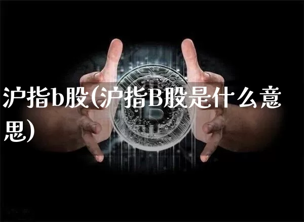 沪指b股(沪指B股是什么意思)_https://www.cangshenghg.com_科创板_第1张