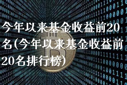 今年以来基金收益前20名(今年以来基金收益前20名排行榜)_https://www.cangshenghg.com_科创板_第1张