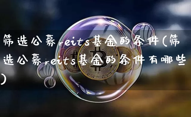 筛选公募reits基金的条件(筛选公募reits基金的条件有哪些)_https://www.cangshenghg.com_北交所_第1张