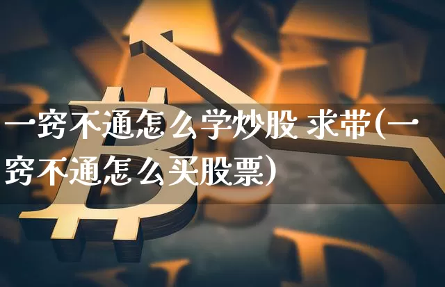 一窍不通怎么学炒股 求带(一窍不通怎么买股票)_https://www.cangshenghg.com_北交所_第1张