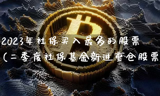2023年社保买入最多的股票(二季度社保基金新进重仓股票)_https://www.cangshenghg.com_北交所_第1张