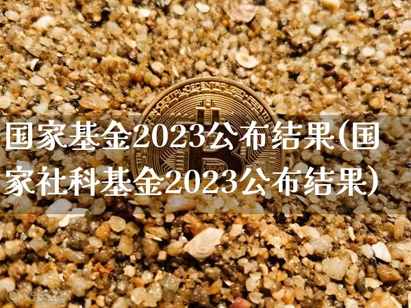 国家基金2023公布结果(国家社科基金2023公布结果)_https://www.cangshenghg.com_创业板_第1张