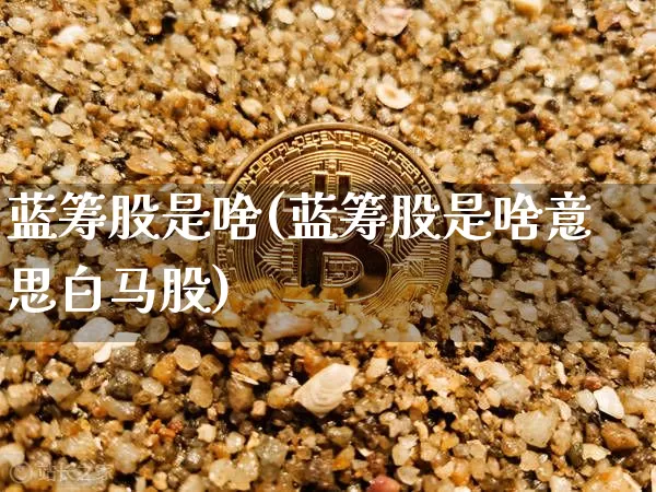 蓝筹股是啥(蓝筹股是啥意思白马股)_https://www.cangshenghg.com_财经新闻_第1张