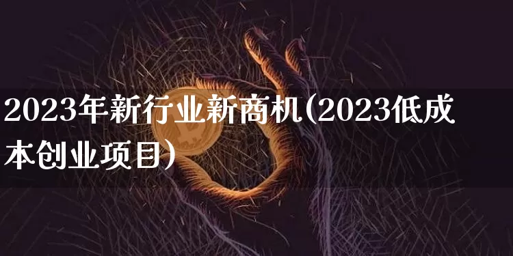 2023年新行业新商机(2023低成本创业项目)_https://www.cangshenghg.com_财经新闻_第1张