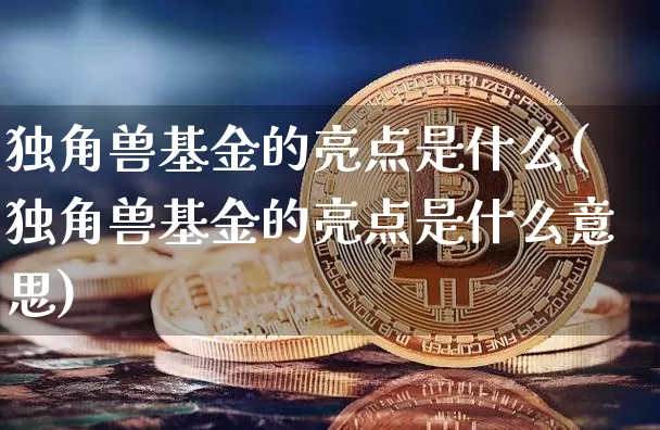 独角兽基金的亮点是什么(独角兽基金的亮点是什么意思)_https://www.cangshenghg.com_北交所_第1张
