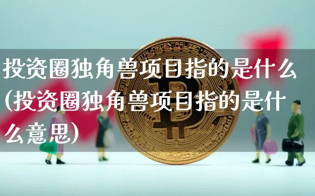投资圈独角兽项目指的是什么(投资圈独角兽项目指的是什么意思)_https://www.cangshenghg.com_创业板_第1张