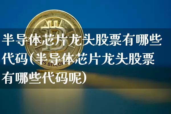 半导体芯片龙头股票有哪些代码(半导体芯片龙头股票有哪些代码呢)_https://www.cangshenghg.com_A股_第1张