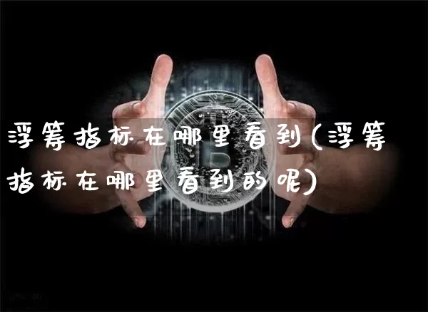 浮筹指标在哪里看到(浮筹指标在哪里看到的呢)_https://www.cangshenghg.com_北交所_第1张