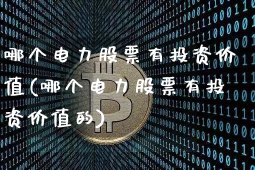 哪个电力股票有投资价值(哪个电力股票有投资价值的)_https://www.cangshenghg.com_创业板_第1张