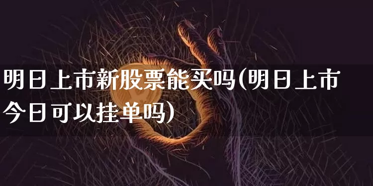 明日上市新股票能买吗(明日上市今日可以挂单吗)_https://www.cangshenghg.com_财经新闻_第1张