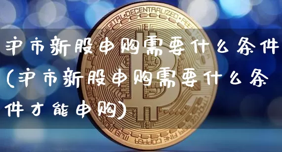 沪市新股申购需要什么条件(沪市新股申购需要什么条件才能申购)_https://www.cangshenghg.com_科创板_第1张