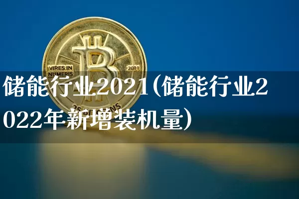 储能行业2021(储能行业2022年新增装机量)_https://www.cangshenghg.com_财经新闻_第1张