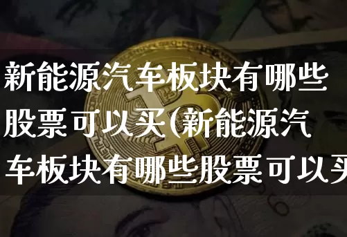 新能源汽车板块有哪些股票可以买(新能源汽车板块有哪些股票可以买入)_https://www.cangshenghg.com_A股_第1张