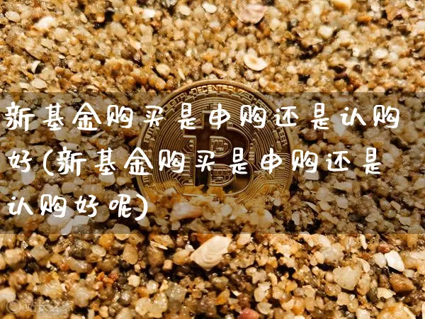 新基金购买是申购还是认购好(新基金购买是申购还是认购好呢)_https://www.cangshenghg.com_北交所_第1张