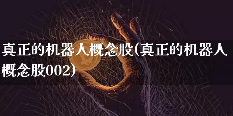 真正的机器人概念股(真正的机器人概念股002)_https://www.cangshenghg.com_创业板_第1张