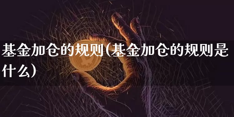 基金加仓的规则(基金加仓的规则是什么)_https://www.cangshenghg.com_科创板_第1张