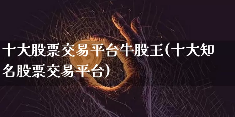 十大股票交易平台牛股王(十大知名股票交易平台)_https://www.cangshenghg.com_财经新闻_第1张