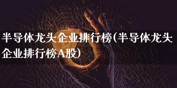 半导体龙头企业排行榜(半导体龙头企业排行榜A股)_https://www.cangshenghg.com_北交所_第1张