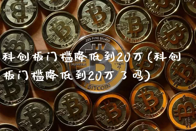 科创板门槛降低到20万(科创板门槛降低到20万了吗)_https://www.cangshenghg.com_科创板_第1张