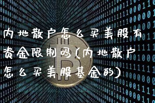 内地散户怎么买美股有资金限制吗(内地散户怎么买美股基金的)_https://www.cangshenghg.com_创业板_第1张