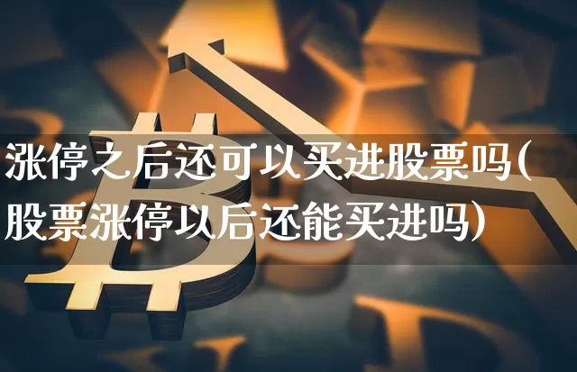涨停之后还可以买进股票吗(股票涨停以后还能买进吗)_https://www.cangshenghg.com_创业板_第1张