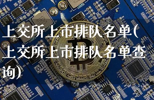 上交所上市排队名单(上交所上市排队名单查询)_https://www.cangshenghg.com_A股_第1张