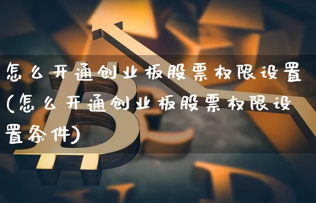 怎么开通创业板股票权限设置(怎么开通创业板股票权限设置条件)_https://www.cangshenghg.com_A股_第1张