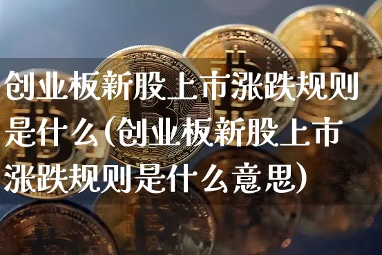 创业板新股上市涨跌规则是什么(创业板新股上市涨跌规则是什么意思)_https://www.cangshenghg.com_财经新闻_第1张