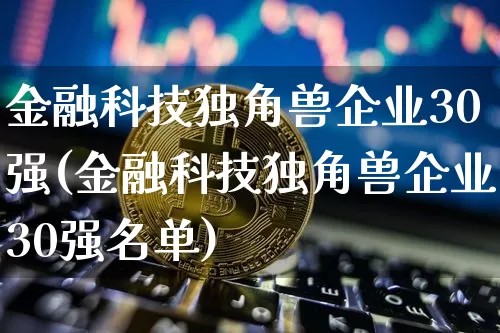 金融科技独角兽企业30强(金融科技独角兽企业30强名单)_https://www.cangshenghg.com_财经新闻_第1张