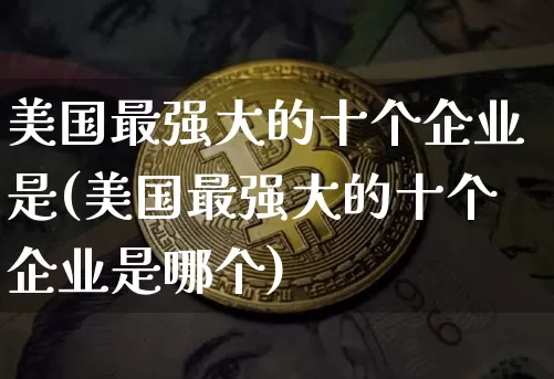 美国最强大的十个企业是(美国最强大的十个企业是哪个)_https://www.cangshenghg.com_创业板_第1张