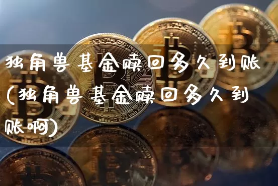 独角兽基金赎回多久到账(独角兽基金赎回多久到账啊)_https://www.cangshenghg.com_北交所_第1张