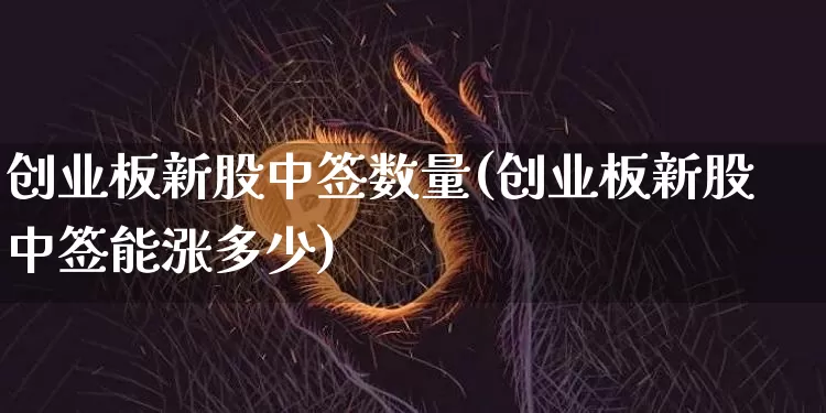 创业板新股中签数量(创业板新股中签能涨多少)_https://www.cangshenghg.com_财经新闻_第1张