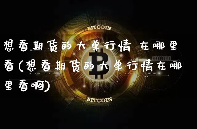 想看期货的大单行情 在哪里看(想看期货的大单行情在哪里看啊)_https://www.cangshenghg.com_北交所_第1张