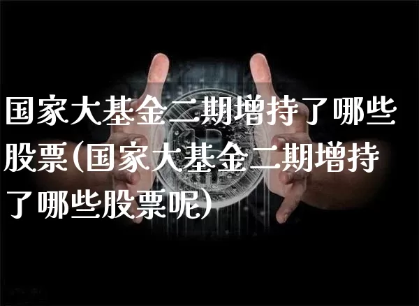 国家大基金二期增持了哪些股票(国家大基金二期增持了哪些股票呢)_https://www.cangshenghg.com_科创板_第1张