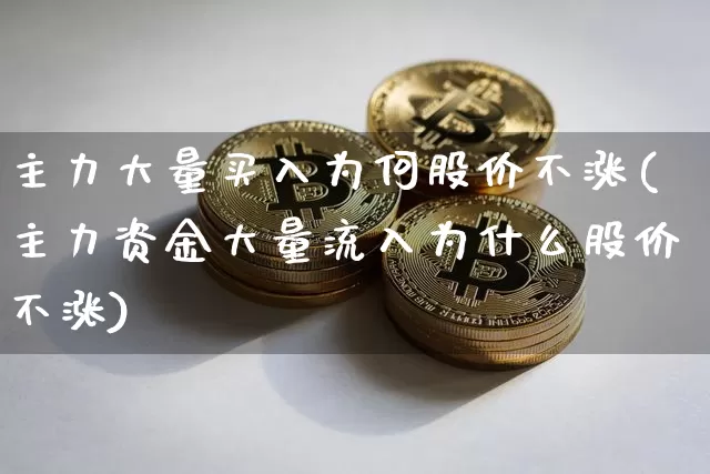 主力大量买入为何股价不涨(主力资金大量流入为什么股价不涨)_https://www.cangshenghg.com_创业板_第1张